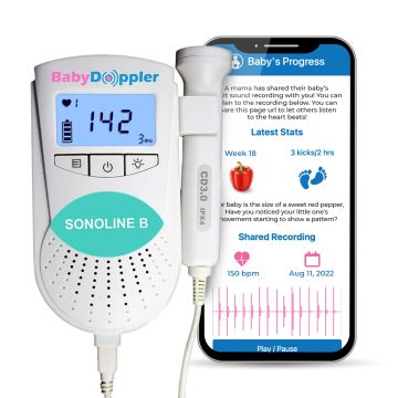 The Official BabyDoppler® Sonoline B Fetal Doppler (Teal) Baby Doppler BD1000109-01