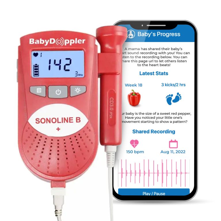 Pantalla LCD Ultrasonido Monitor de bebé Doppler fetal para embarazadas  Embarazo embarazo Bebé Detector de latidos del corazón Sin radiación