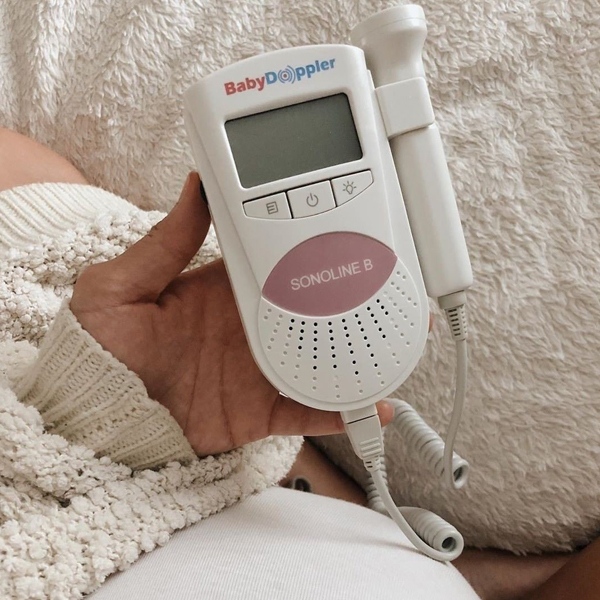 Sonoline B Fœtal Doppler Bébé Moniteur de Fréquence Cardiaque Rose Sonde  3MHz, Moniteur Cardiaque de Bébé, Rétro-Éclairage LCD, Gel par Baby Doppler